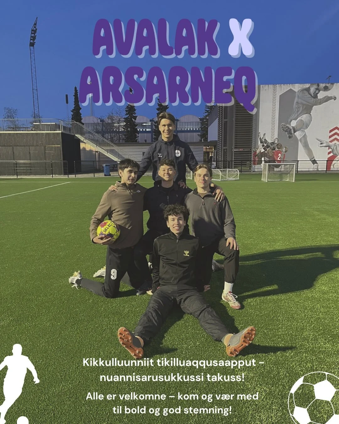 Avalak starter hyggefodbold⚽️ Vi giver en &oslash;l efter🍻 Pingasunngorpat takuss!👋🏻