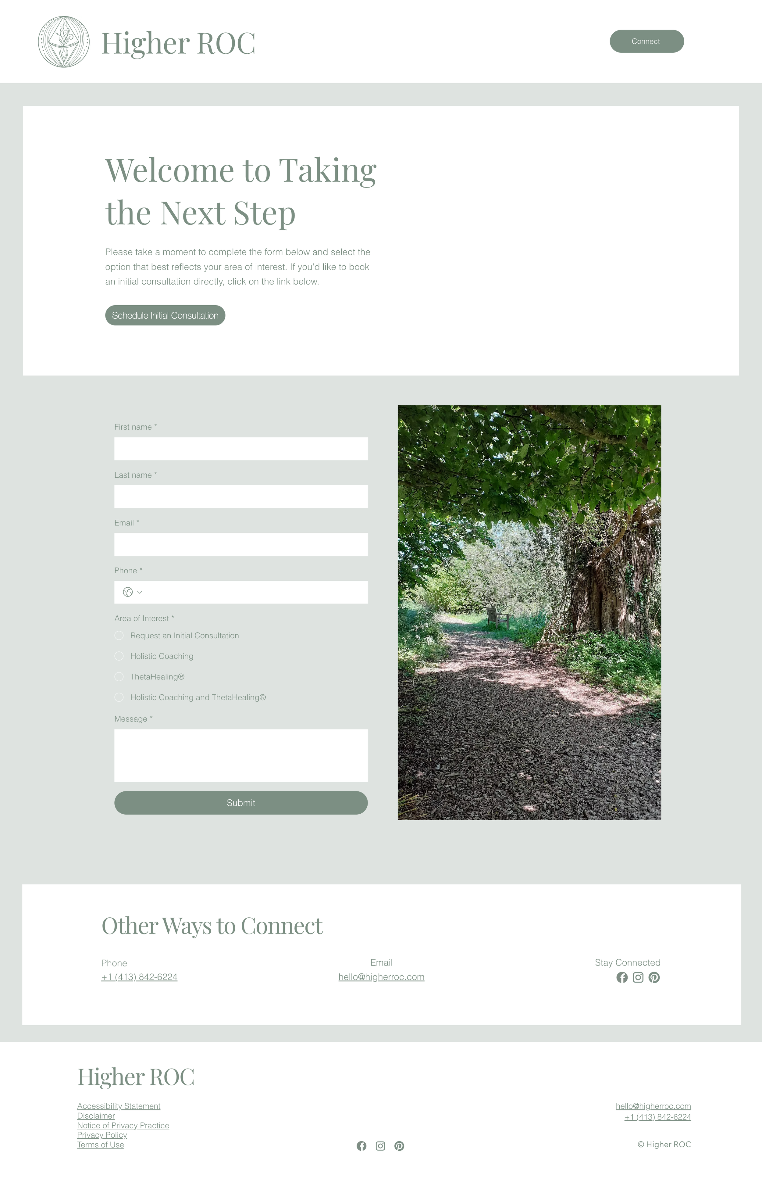 Connect page with scheduling feature