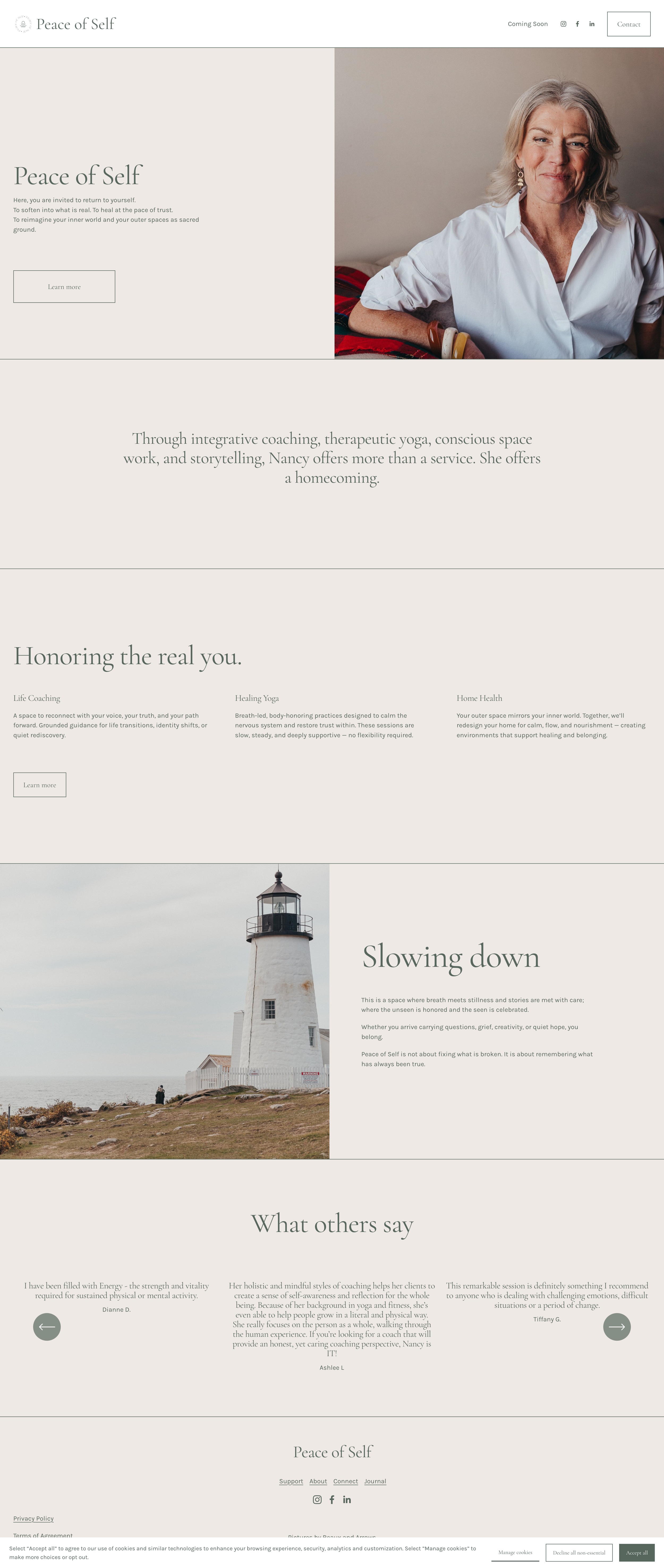 Home page - Creative website for service-based professionals