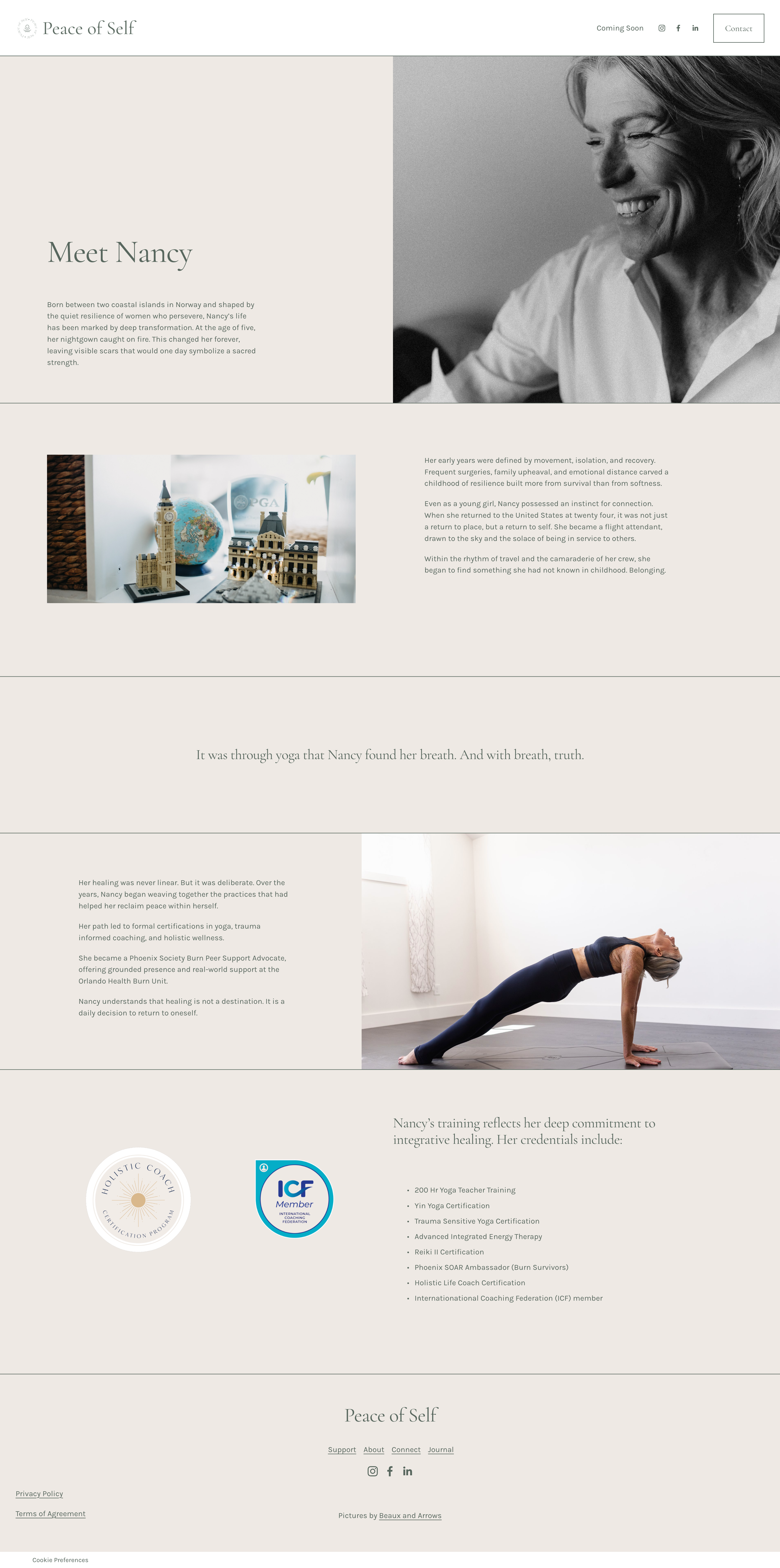 About page - Professional web design for coaches