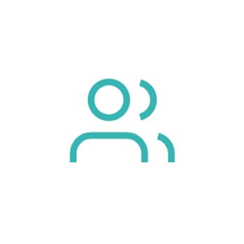 Icône représentant deux personnes stylisées, indication de connexion ou d'interaction entre deux utilisateurs.