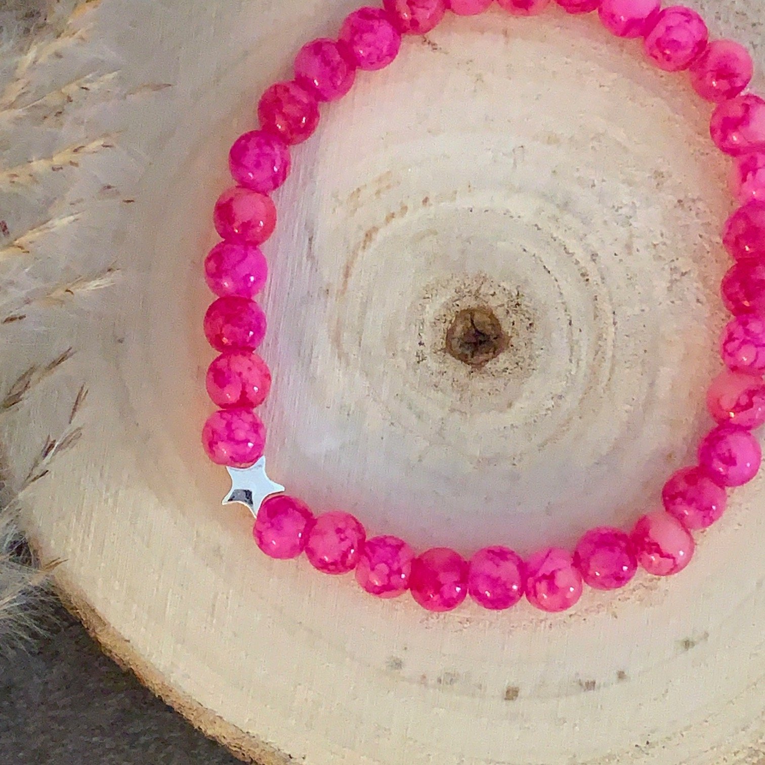 Stern Armband mit Glasperlen