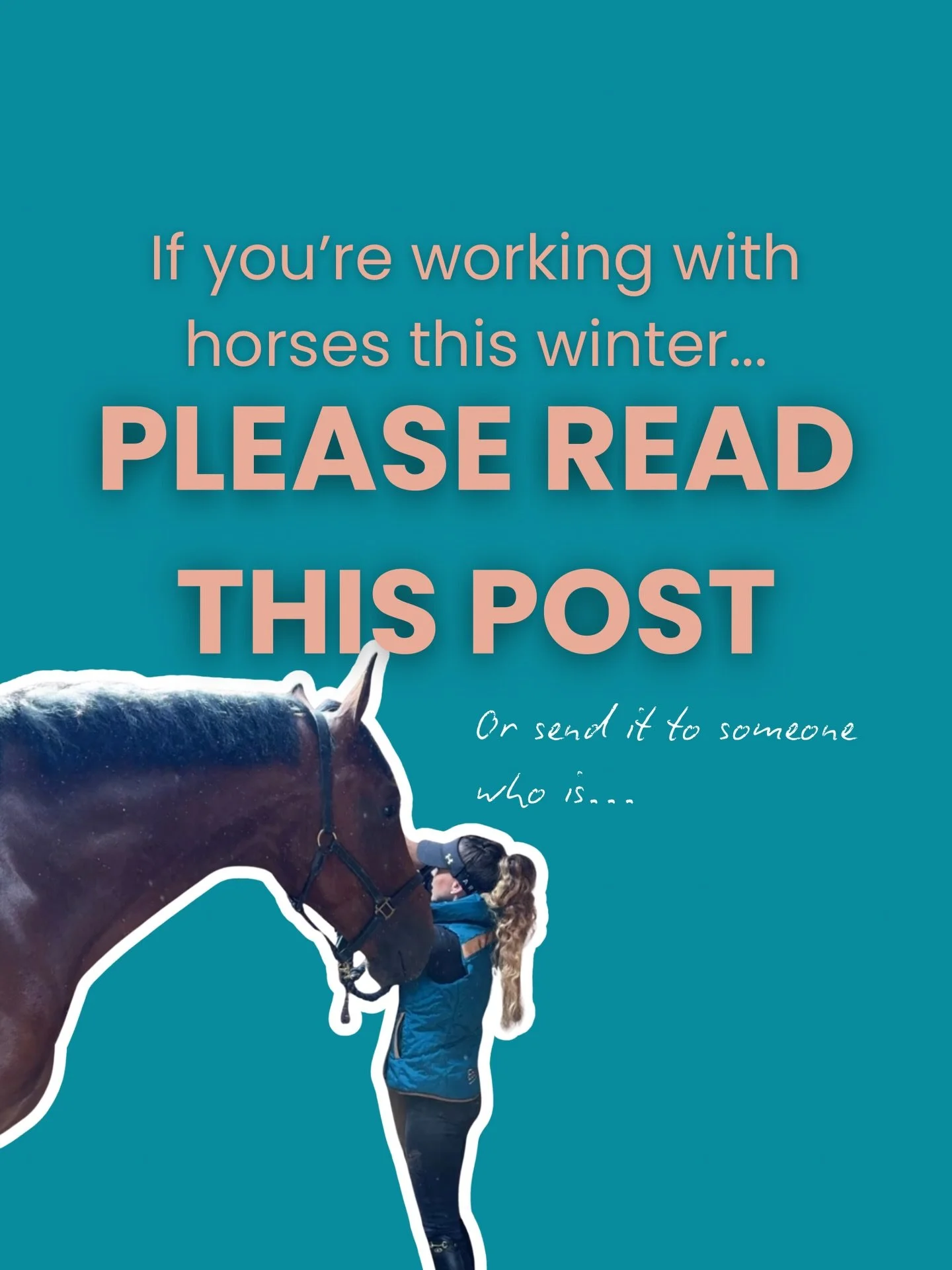 SEND THIS to someone you appreciate! 

Working with horses is tough, especially in winter! 
But we see you, we appreciate you and so does the person that sent you this post 🫶🏻