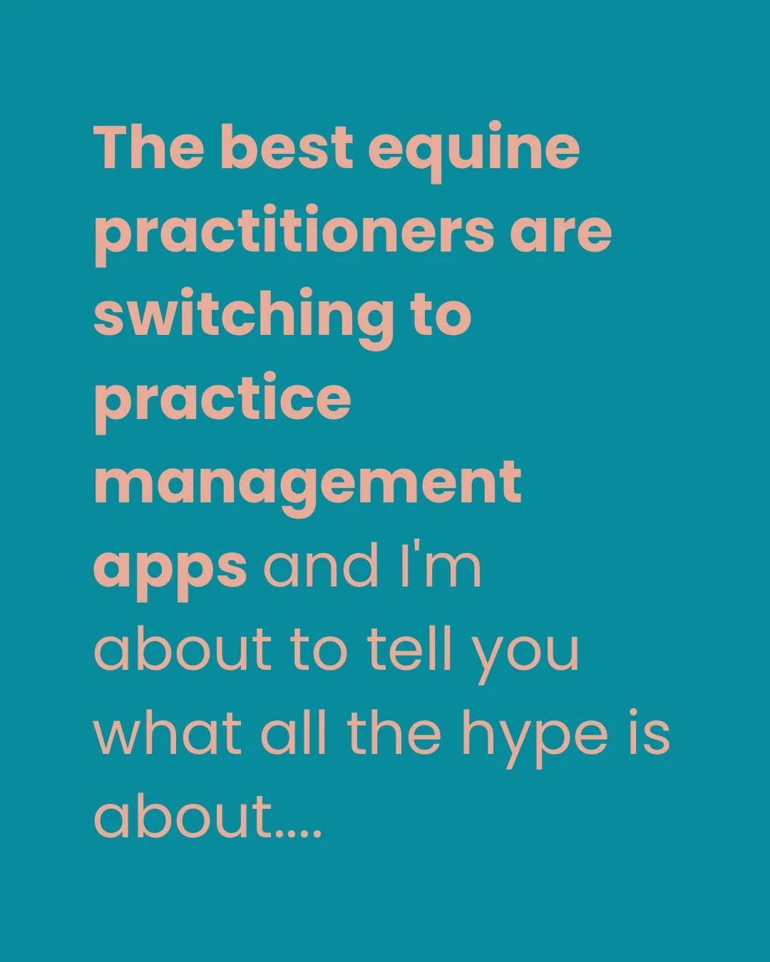 For a long time a lot of people saw practice management apps as one of those things that felt a bit unnecessary or maybe even a bit over the top for this industry 😐

Realistically, most equine practitioners have always just made it work, whether tha
