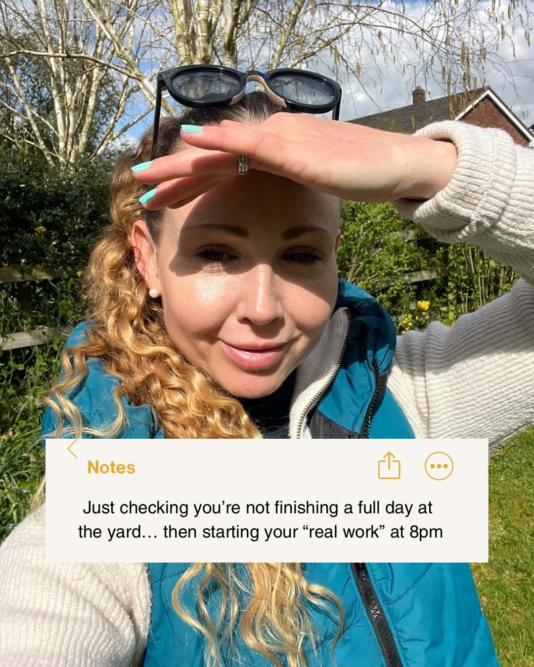 You can have a really good day, good clients, good horses, feel like you&rsquo;ve actually done a great job AND THEN you get home and remember you&rsquo;ve still got everything else to do 🤯

The messages you didn&rsquo;t reply to properly, the notes