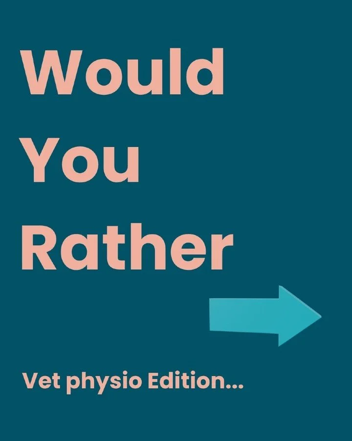 Would-you-rather, vet physio's edition

Now we can't promise using equigate will help your client compliance when it comes to ACTUALLY doing their prescribed exercises, however we do a lot to help. You get a library for your exercise videos to attach