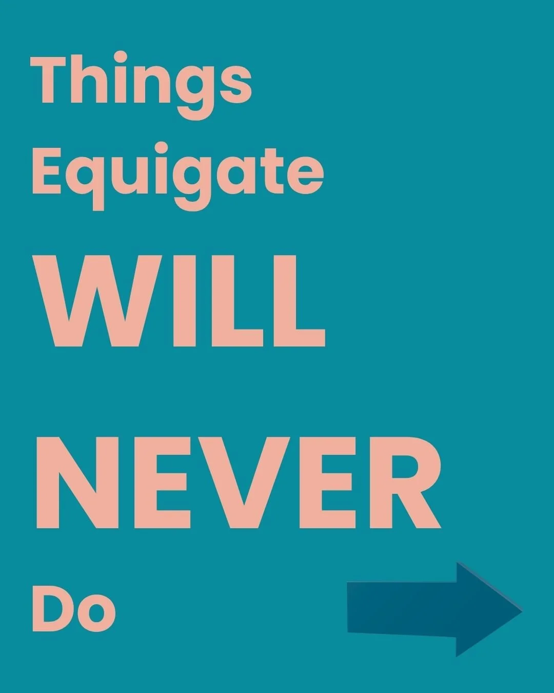 We're forever talking about what Equigate WILL do, it's about time we shared what Equigate WON'T do 

Disappointingly we're no further on building a 'make-a-cup-of-tea' feature but there is plenty else Equigate does do (&amp;will do very soon).

And 