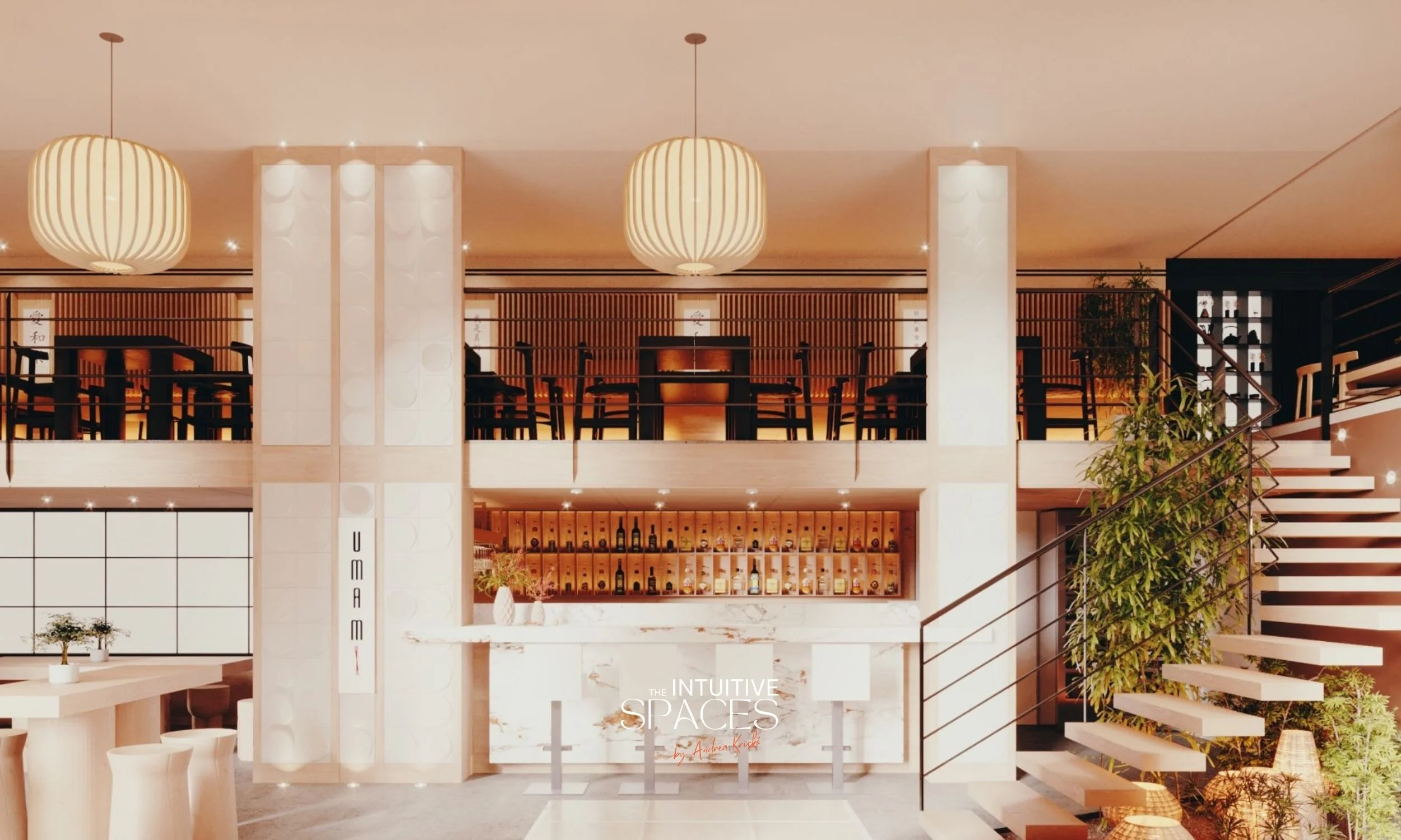 Biophilic details of a hospitality project in Budapest Hungary