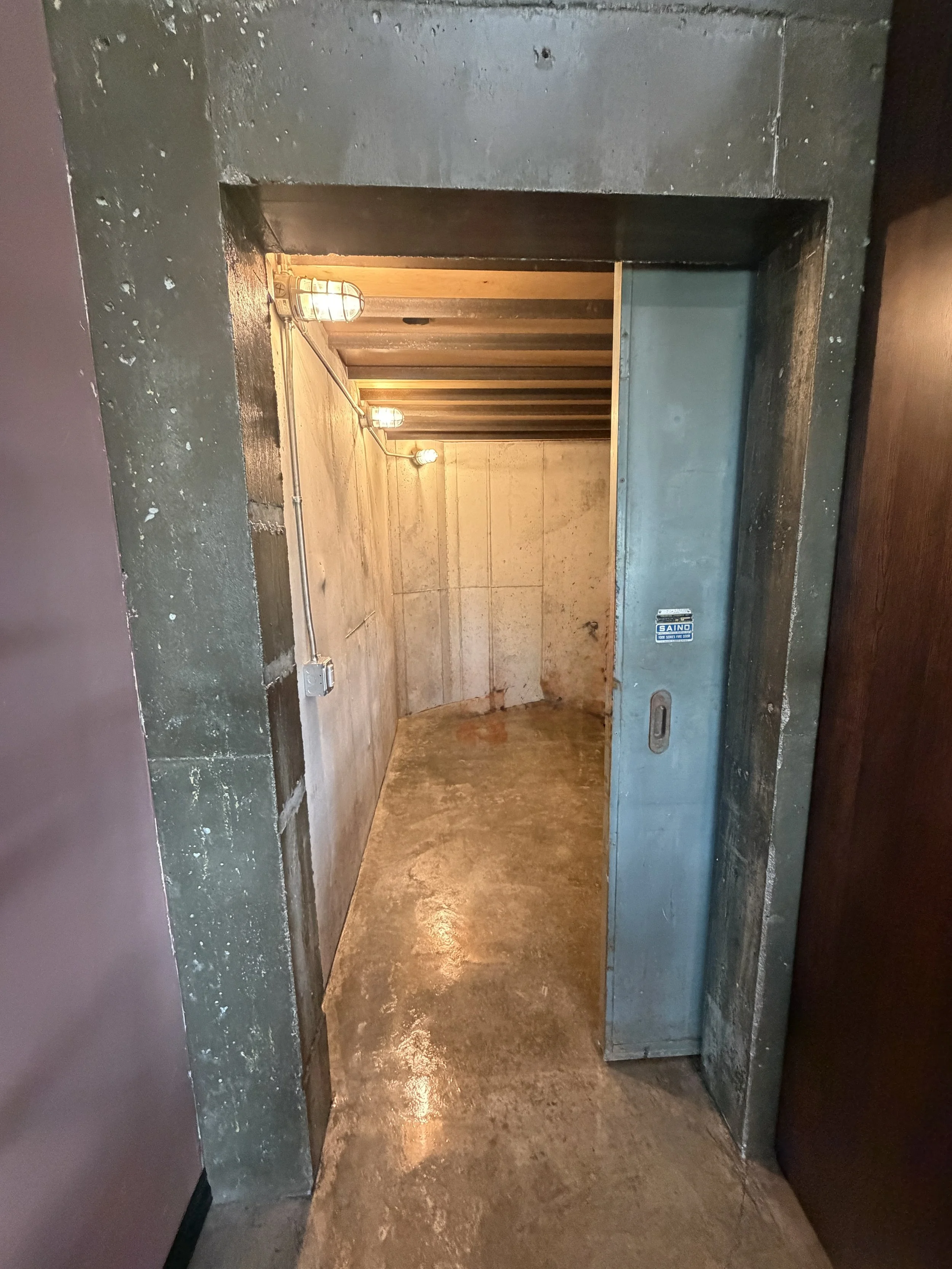 pantry / storm shelter industrial barn door