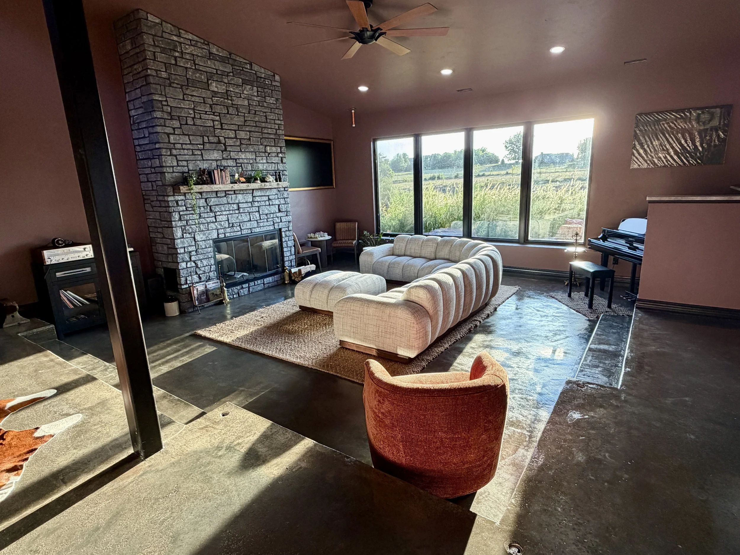 sunken living room