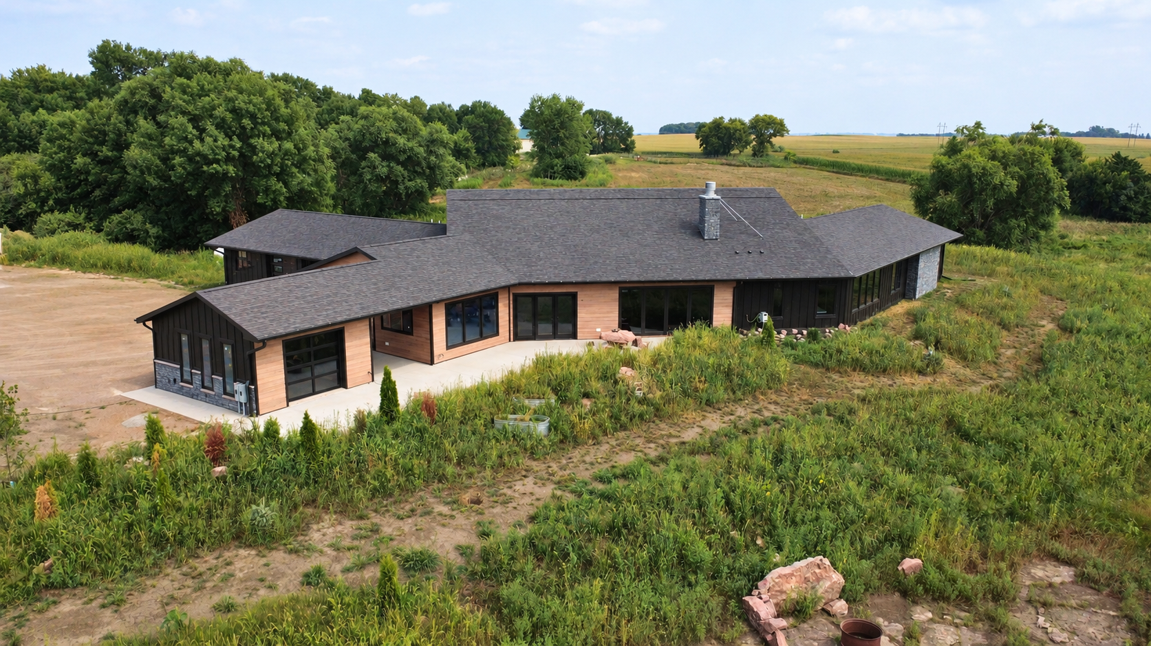 ranch home back exterior