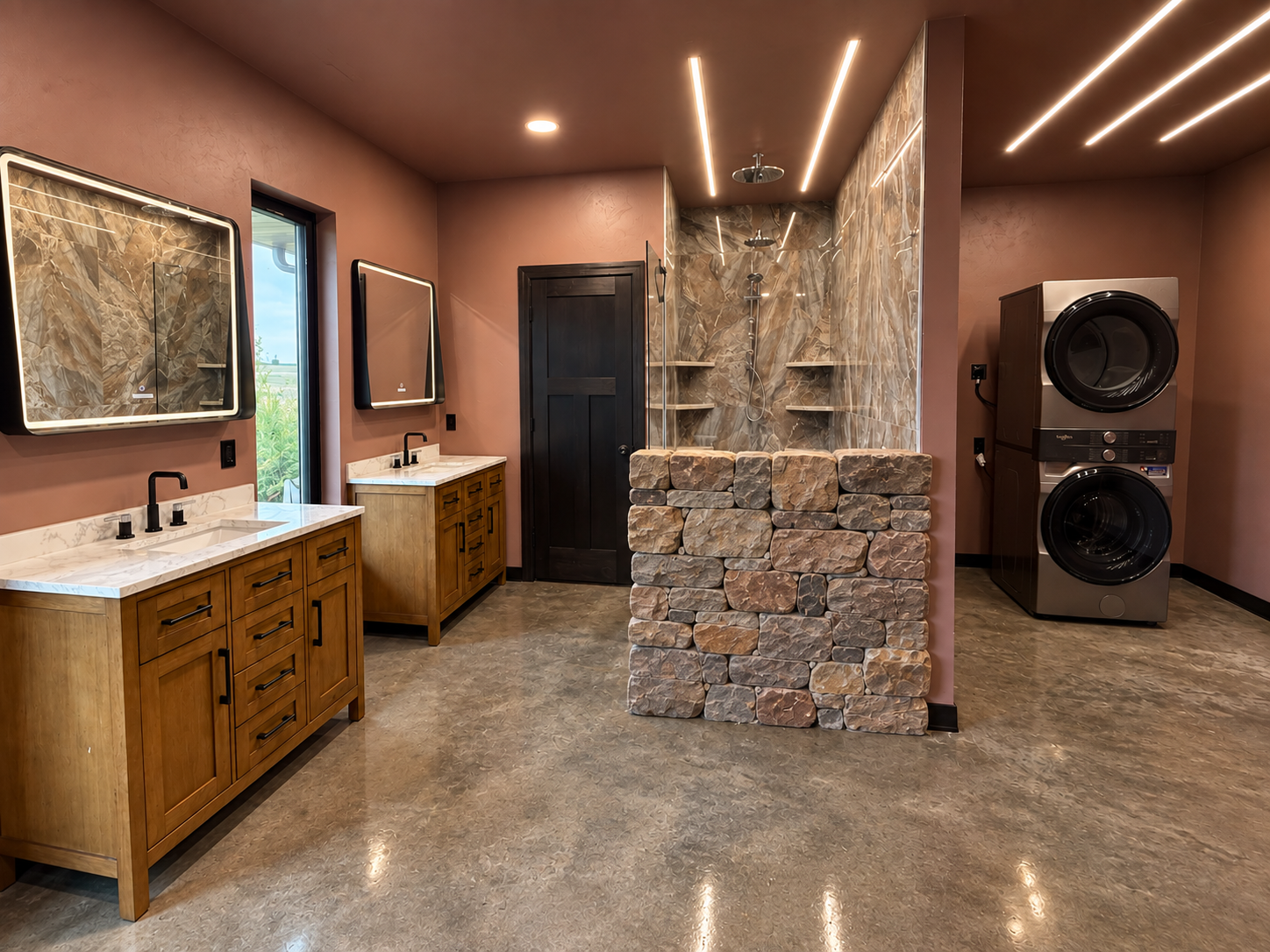 coming soon: custom quartz half wall