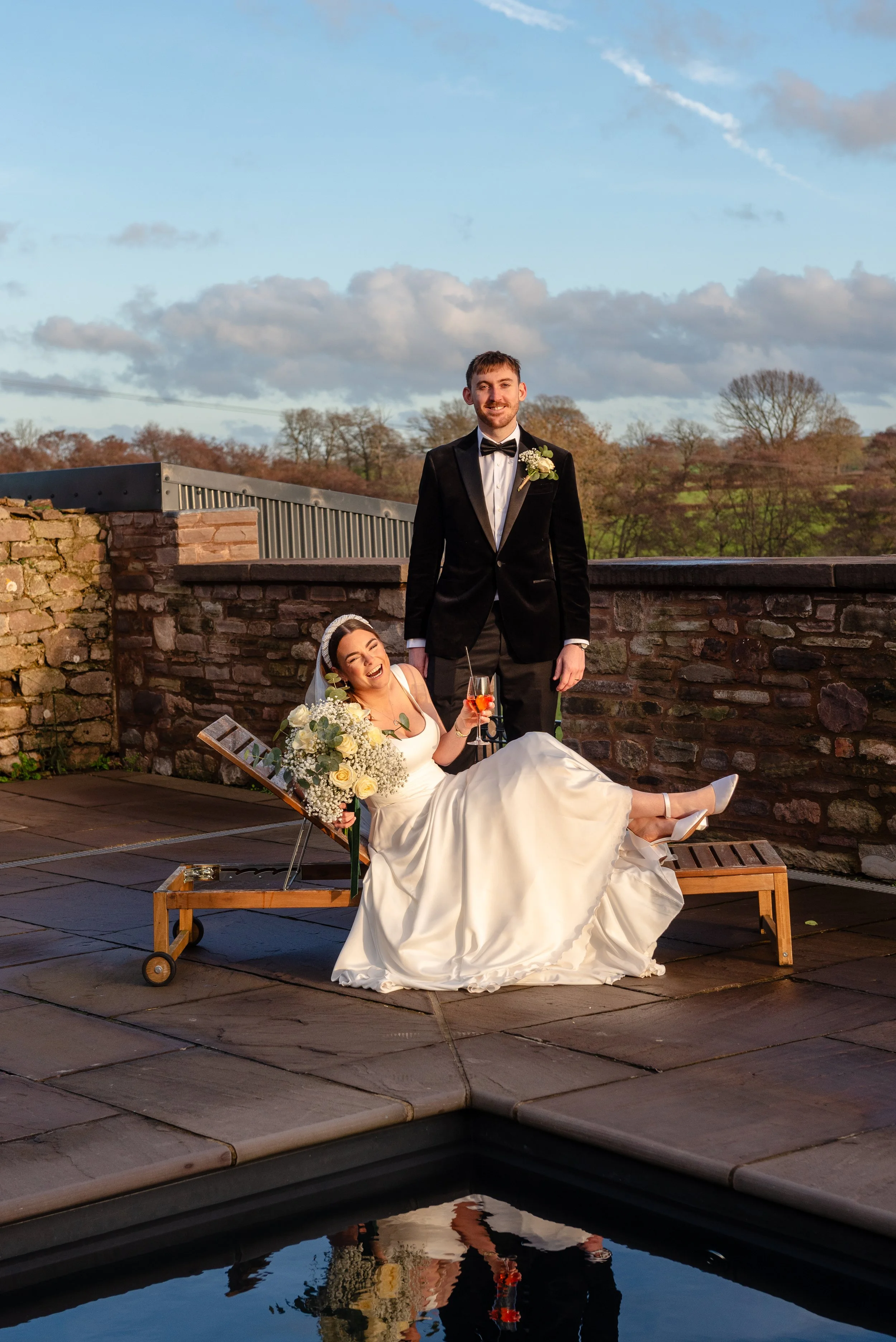 Llantilio House pool editorial style image