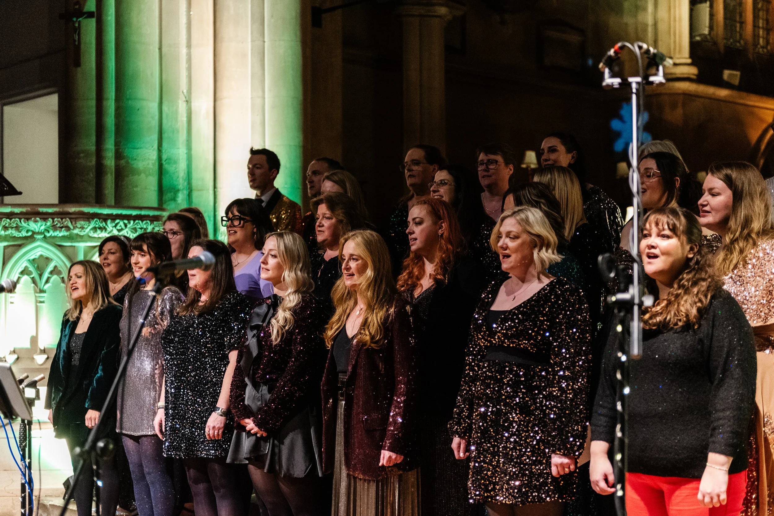 event photography at carol concert in St Mary's Priory, Chepstow