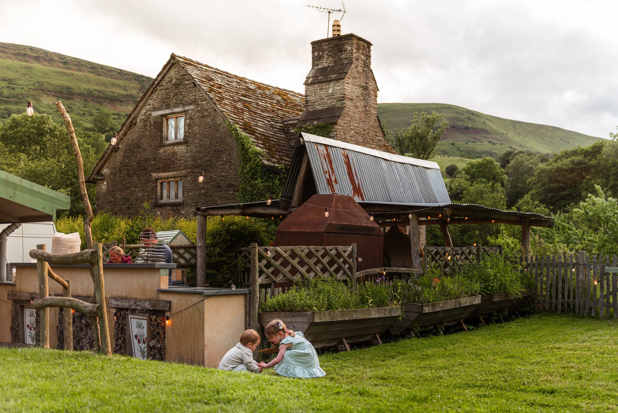 documentary style shot at Lower House Farm wedding venue in Abergavenny, Wild By Nature Wedings 