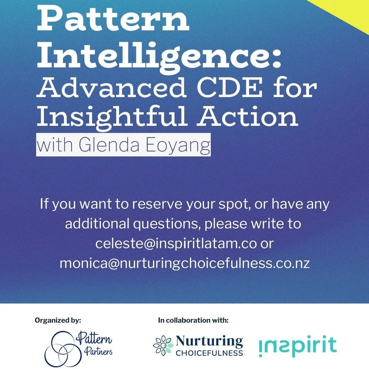 Pattern Intelligence: Advanced CDE for Insightful Action US &amp; EMEA Cohort