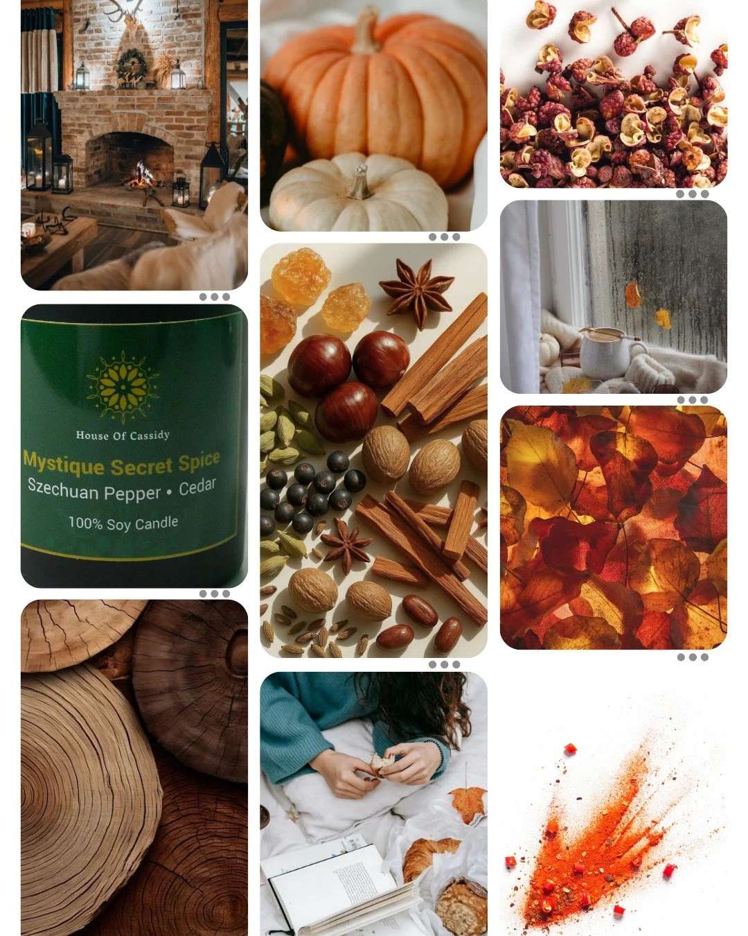 Autumn scent alert!!!
Mystique Secret Spice 
An exotic blend of our premium soy wax candle featuring:
🌶️ Szechuan Pepper- Adding a spicy, citrusy kick that awakens the senses
🌲 Cedar - Providing a woody foundation that grounds the experience
🍊 Man