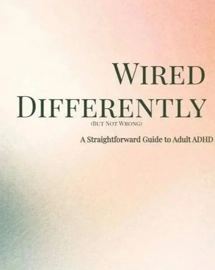Wired Differently (But Not Wrong) book cover, an adult ADHD guide by Erica Ward