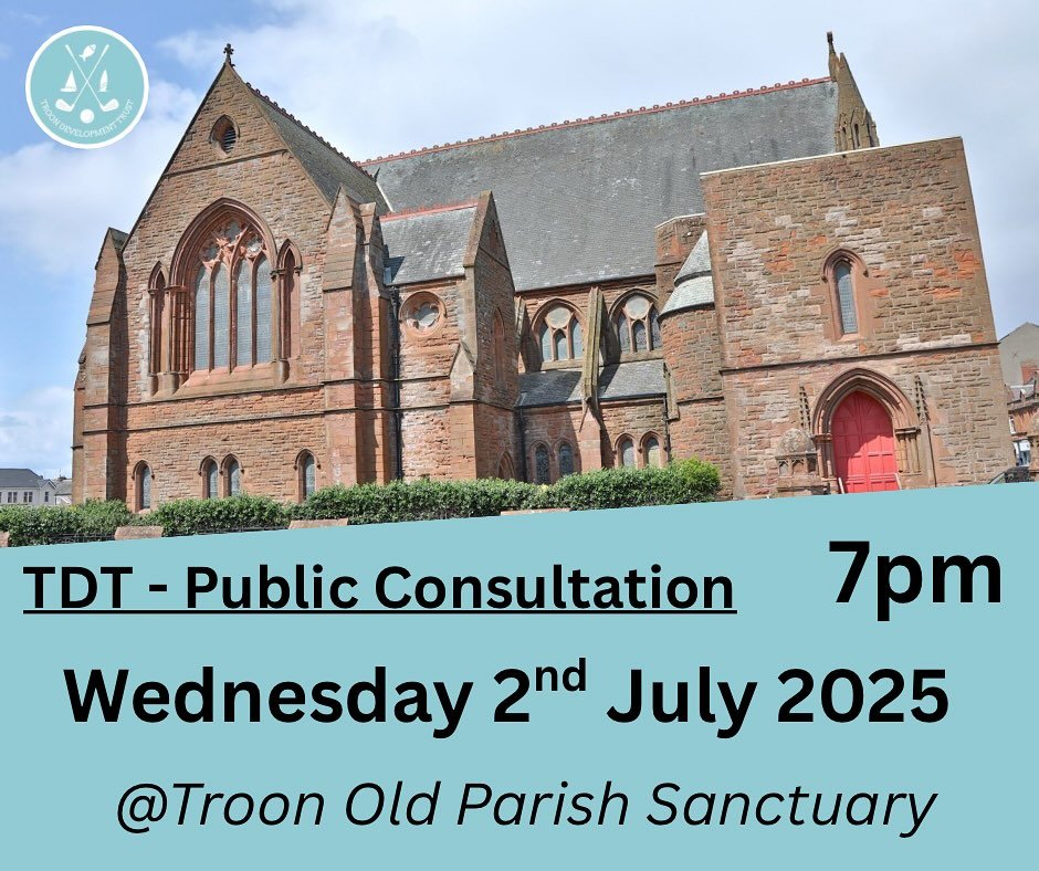 Attached is the live stream link for the TDT Consultation.
If you can make it in person we hope you can join us here.
You can comment during the event, or you can email any questions in advance at
Media@troondevelopmenttrust.co.uk
https://www.y