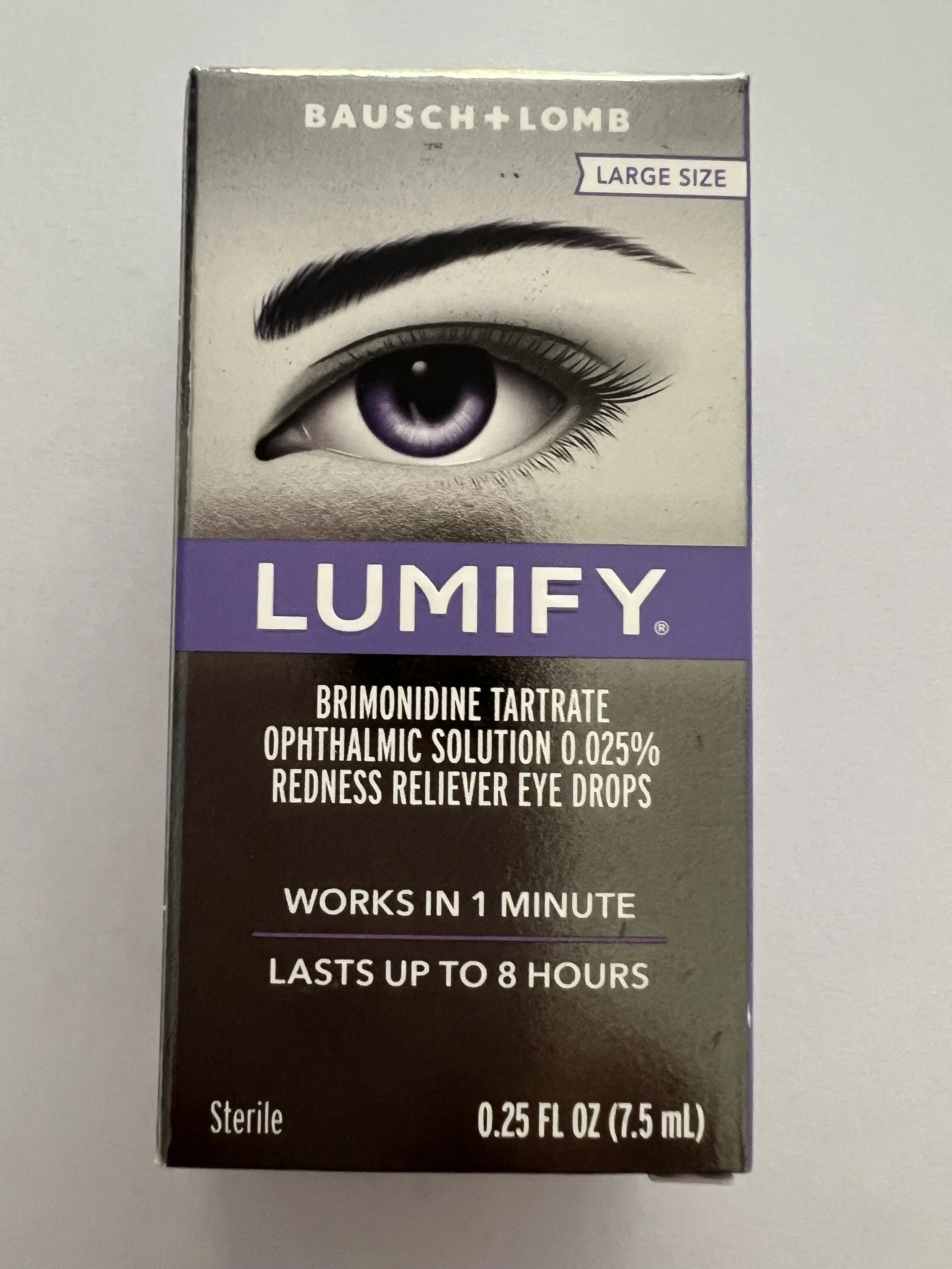 Lumify Redness Reliever Eye Drops (7.5ml) – Maximum Strength Relief for Brighter, Whiter Eyes