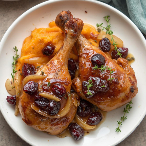 Apple Cider Chicken & Mashed Sweet Potato