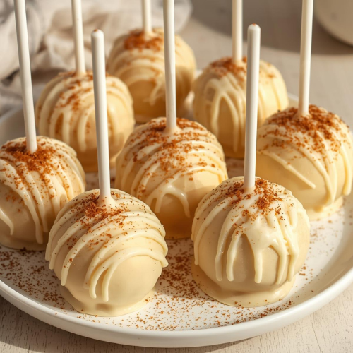 Cinnamon White Chocolate Cake Pops