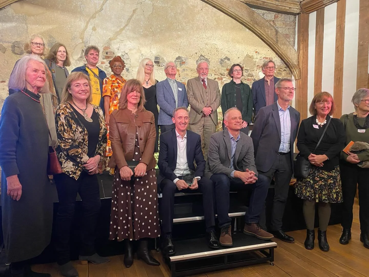 Huge thanks to everyone at The East Anglian Book Awards - brilliant to join the other category winners on stage at The Dragon Hall #EABA #cityofliterature Great to meet @camillabalshaw too! Thanks to all who&rsquo;ve enjoyed Ghost Tide and so delight