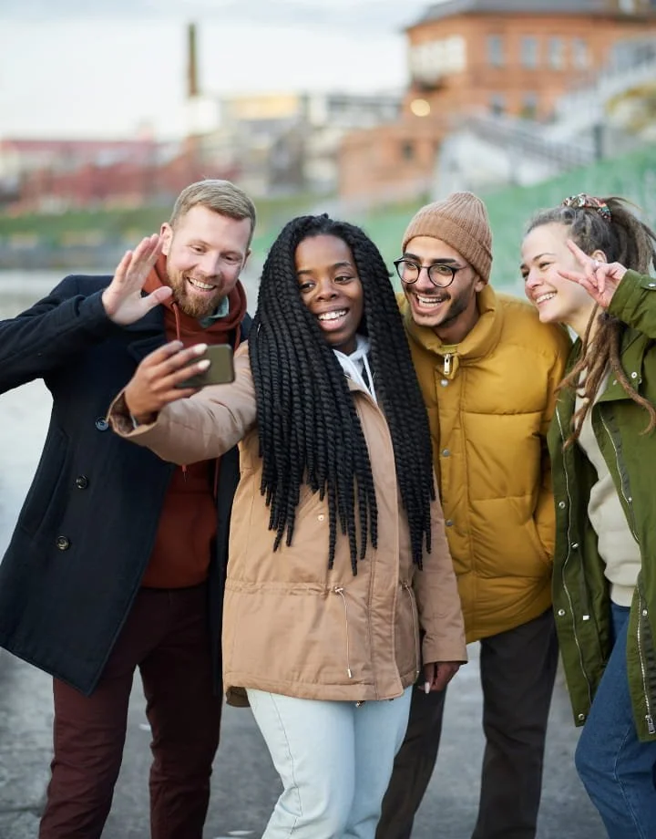 friends taking a photo