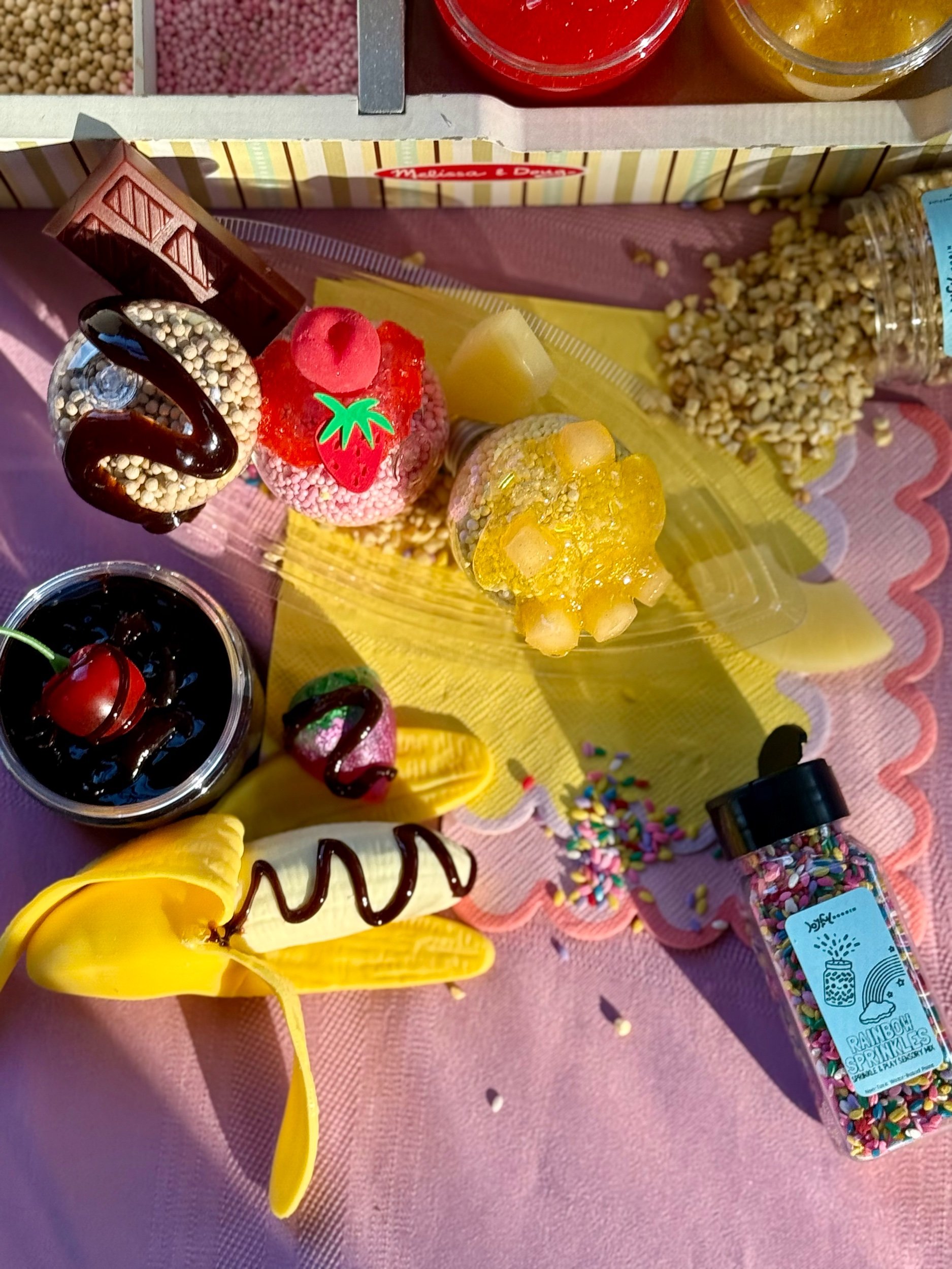 Banana Split Kit-A classic dessert turned into scoopable sensory magic