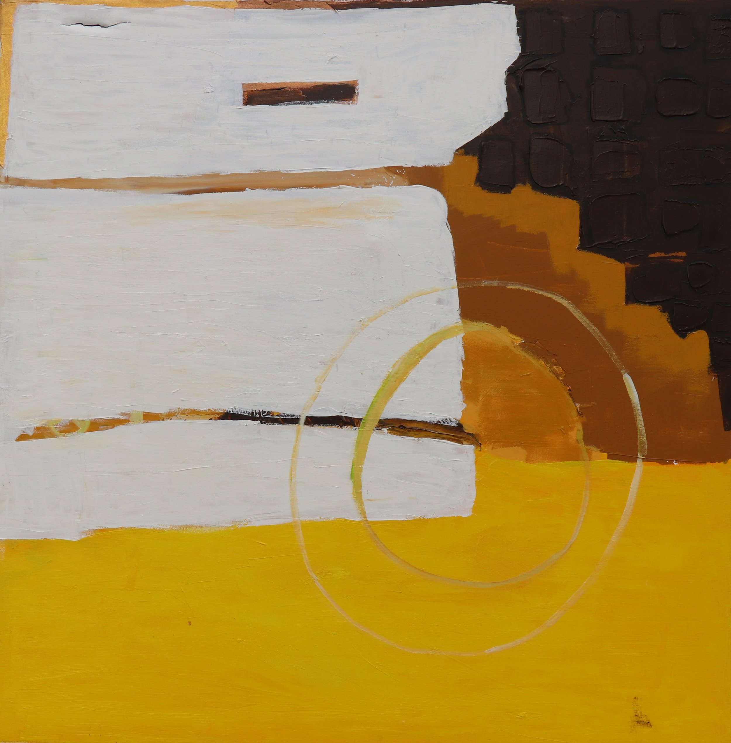 Jaune & plat
 - 2010
 - 100 X 100 cm
 - Technique mixte