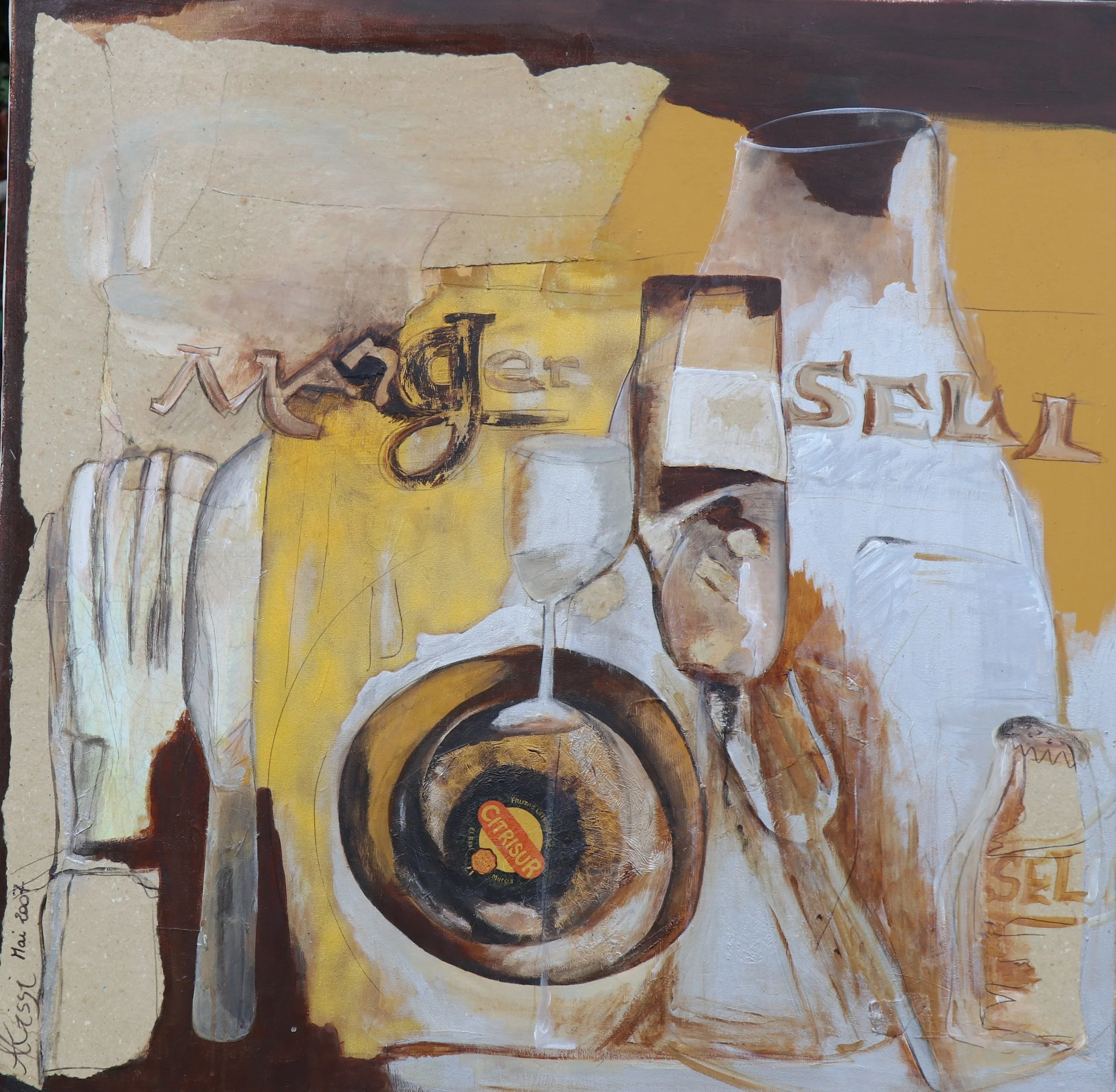 Manger seul
 - 2004
 - 100 X 100
 - Technique mixte