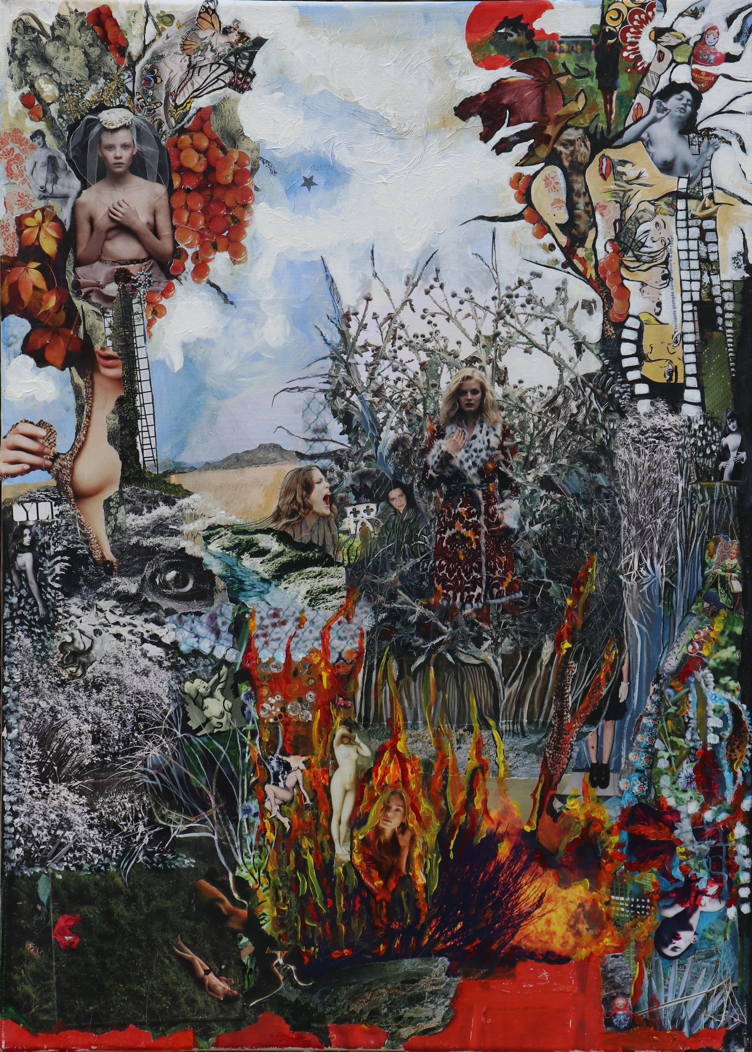TRIPTYQUE LE CHEMIN N°1 - 2009 - 70 X 50 cm