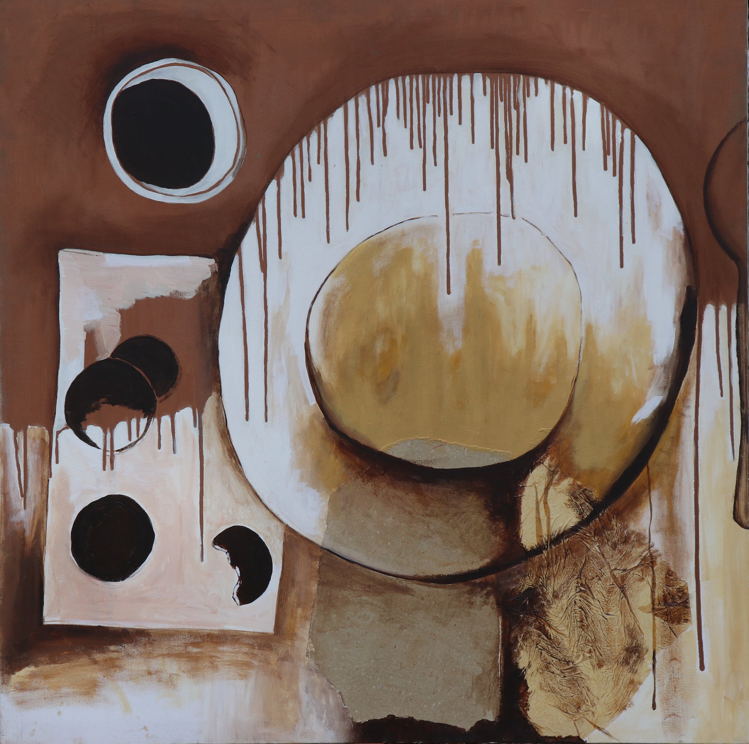 Coulant
 - 2005
 - 100 X 100 cm
 - Technique mixte