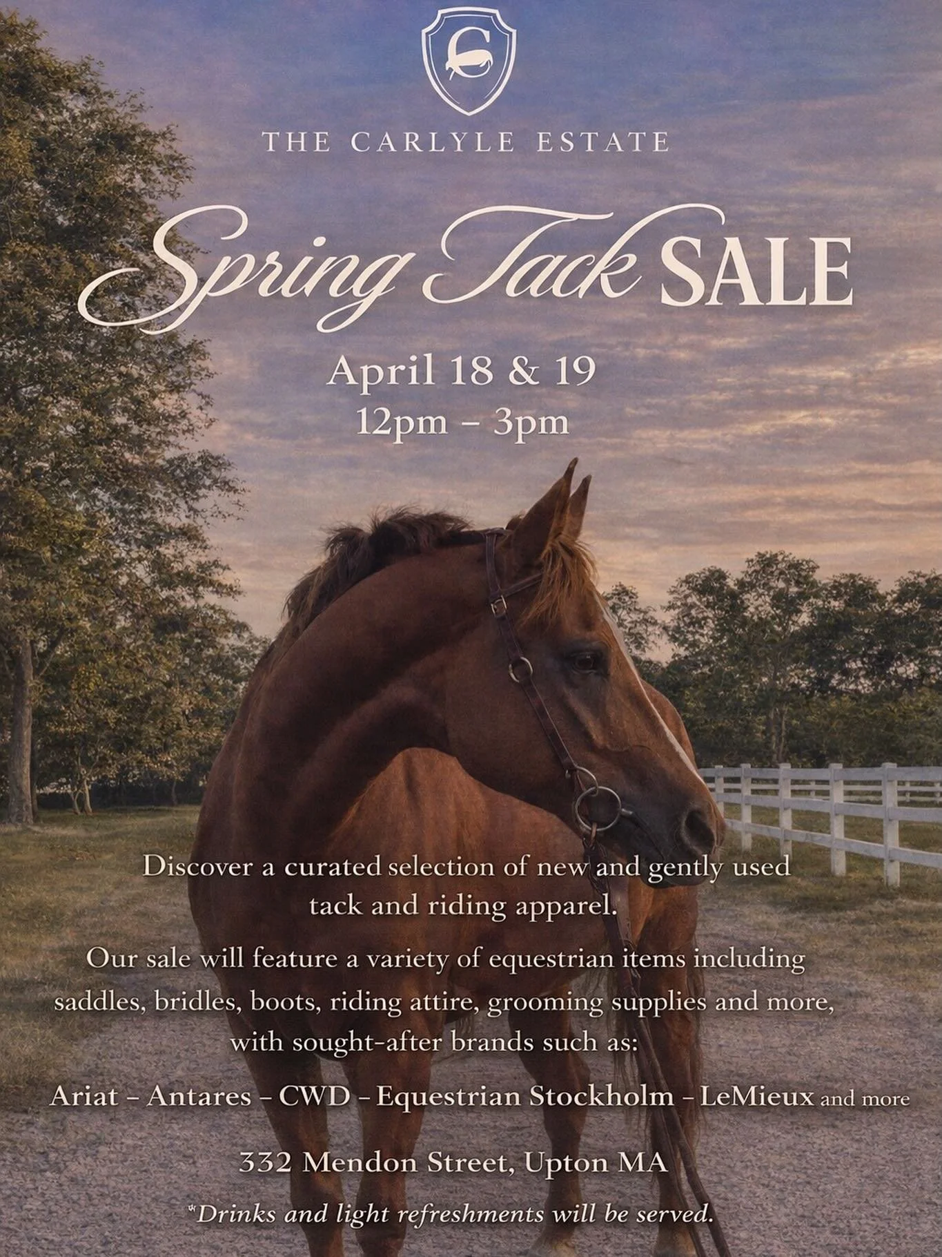 🌷☀️Spring is on its way and we&rsquo;re here for it. Join us at our Spring Tack Sale on April 18 &amp; 19. Drinks and snacks will be provided, and our entire community is welcome&mdash;we can&rsquo;t wait to see you there.
