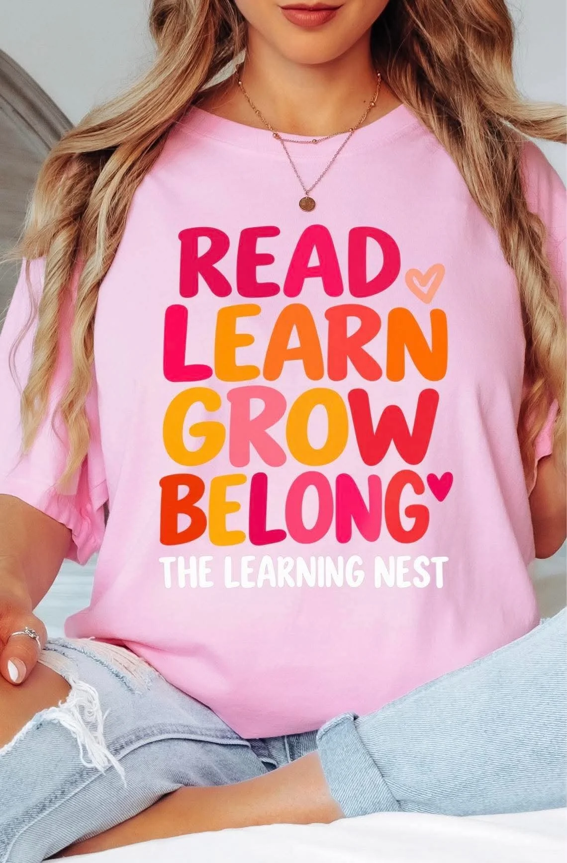 Read, Learn, Grow  Gildan Crew Neck