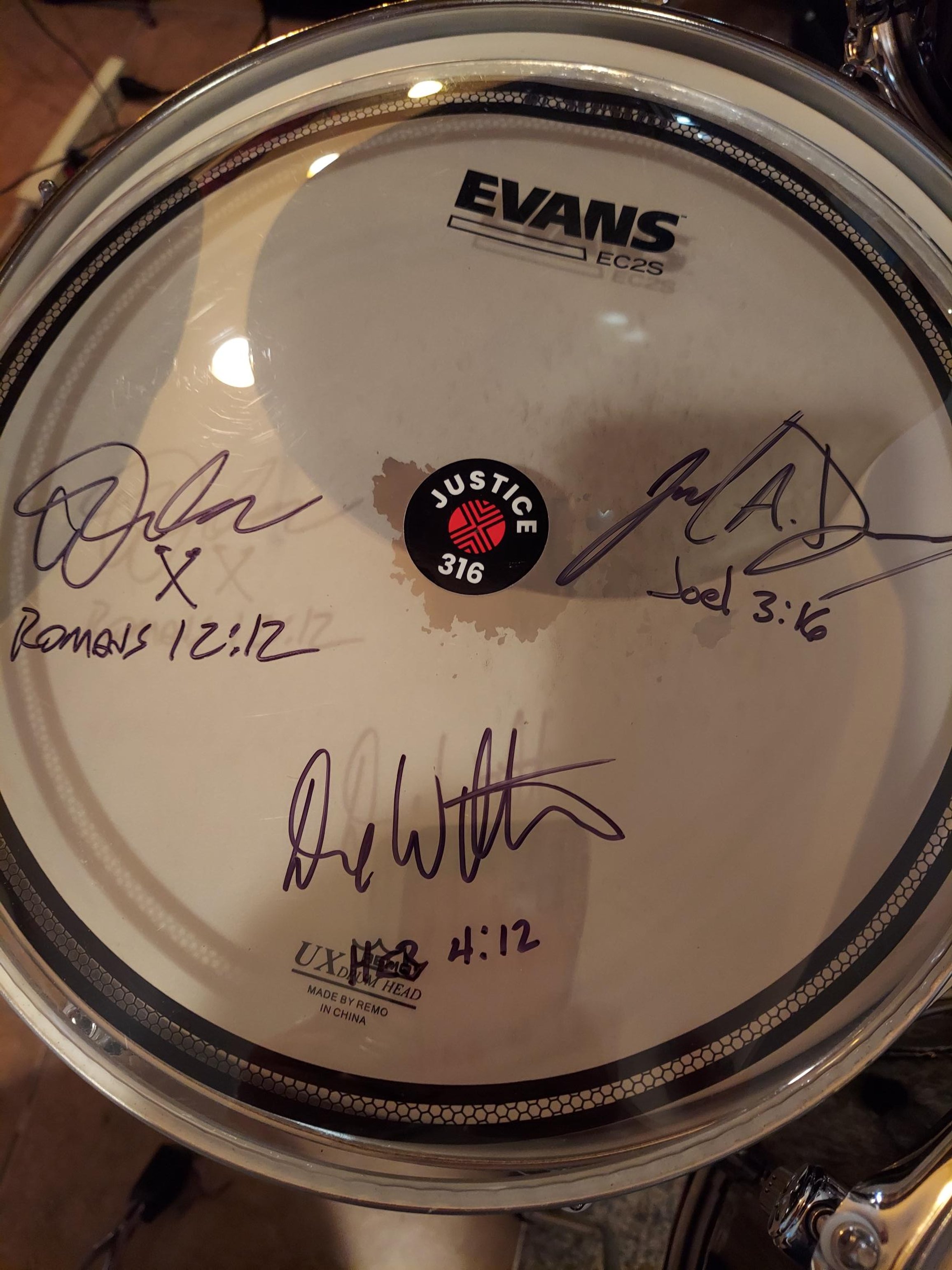 Autographed Drum Head