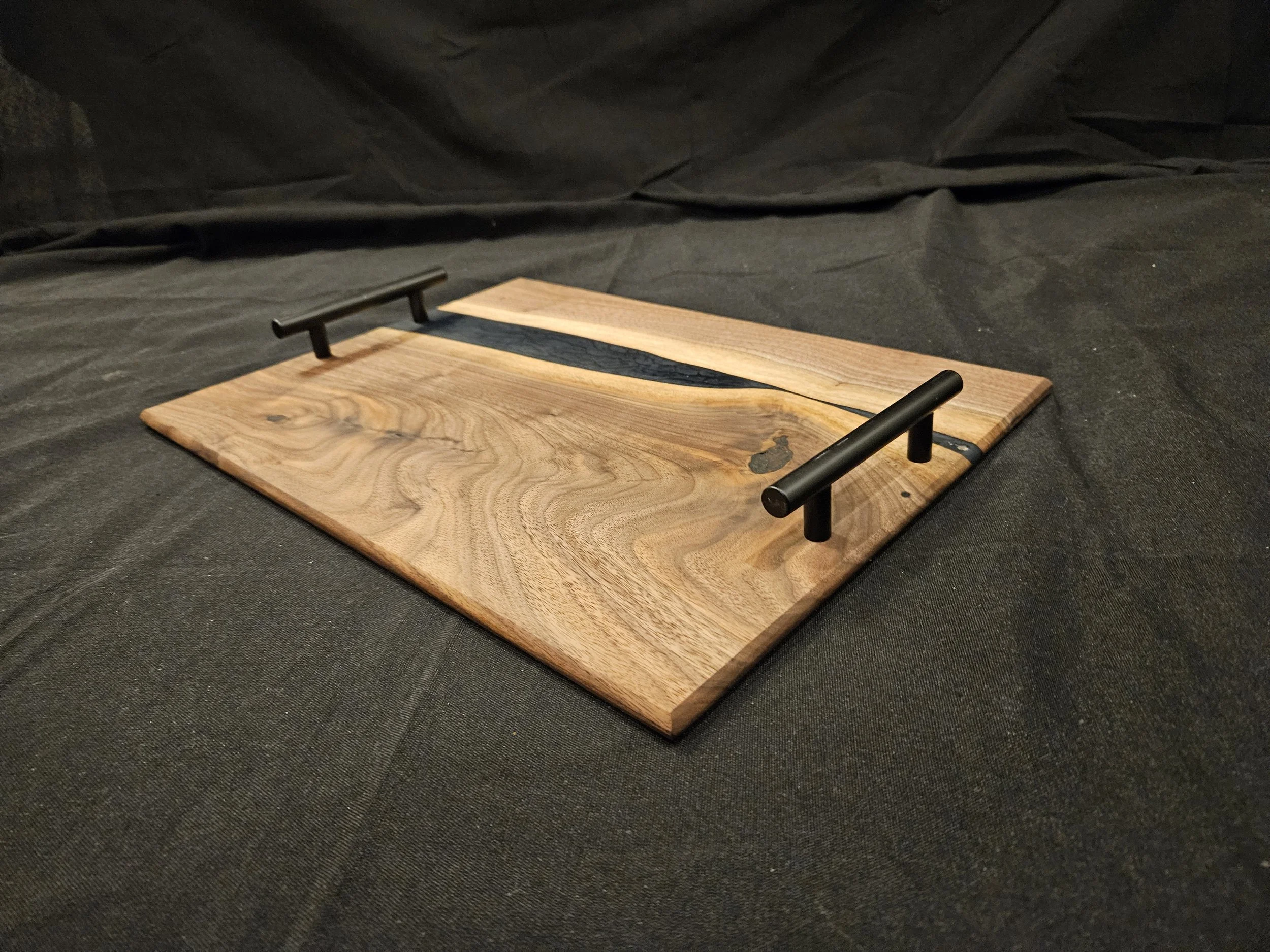 Walnut and Resin Serving Tray