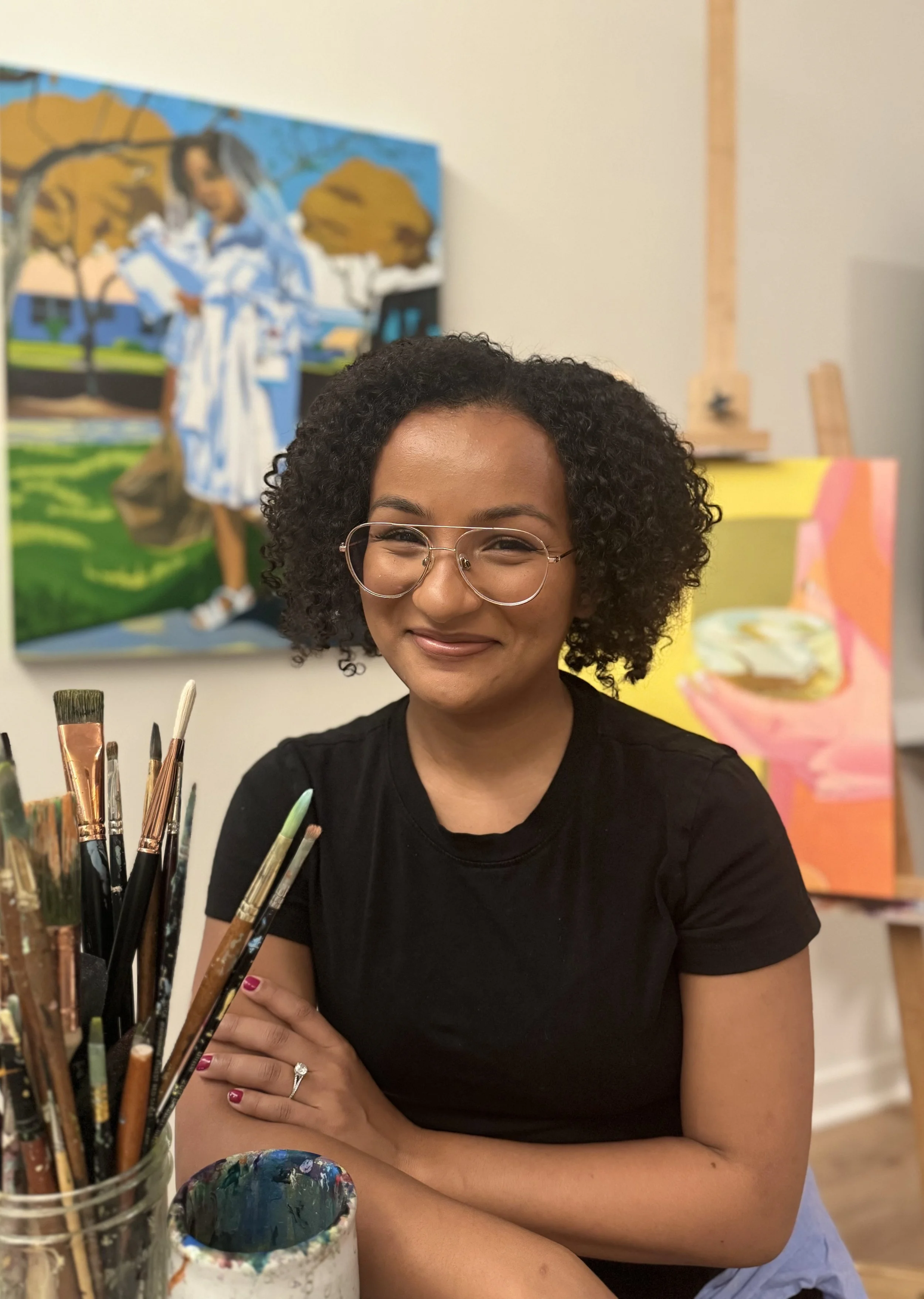 Christie R. Krimsky in her studio
