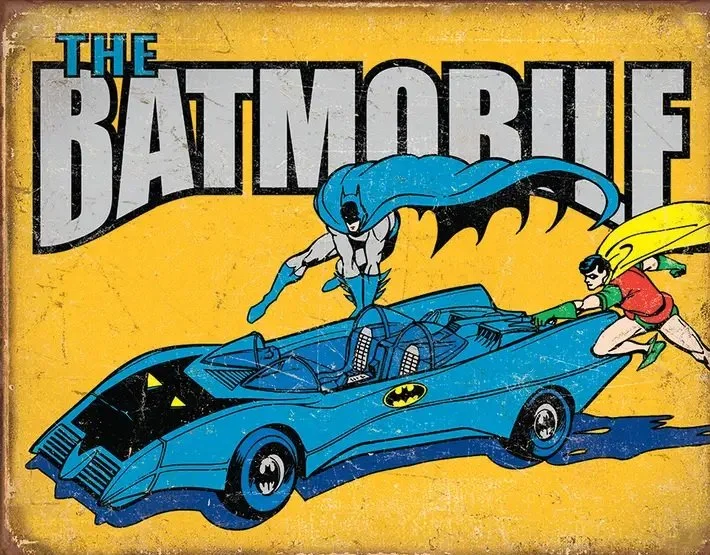 2028 - BATMAN - THE BATMOBILE TIN SIGN.jpg
