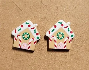 GINGER BREAD HOUSE EARRINGS
