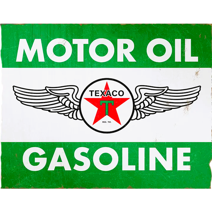 TEXACO OIL AND GAS TIN SIGN