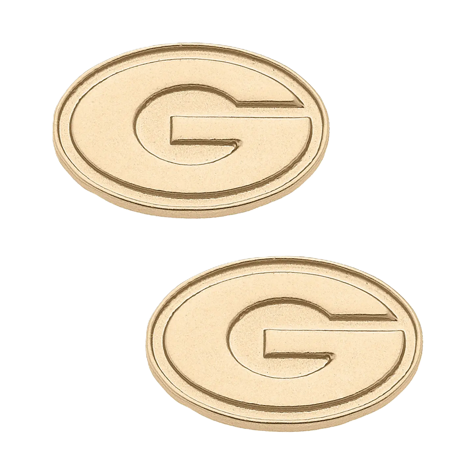 E9401 - Georgia Bulldogs 24K Gold Plated Stud Earrings.png