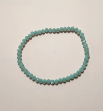 GREEN STONE STRETCH BRACELET