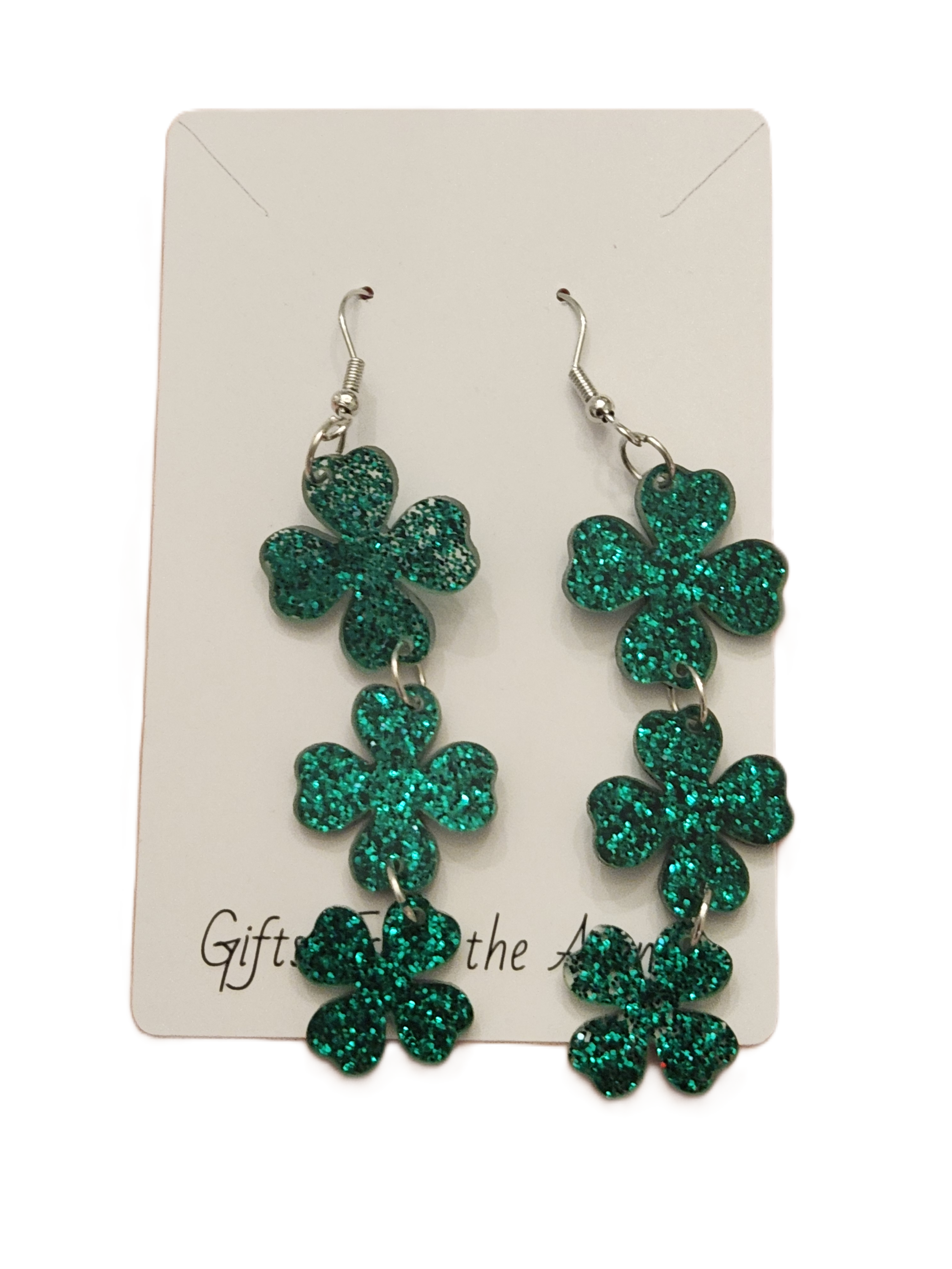 FOUR LEAF CLOVER DANGLE EARRINGS