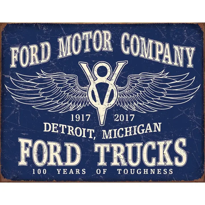 2245 - FORD TRUCKS - 100 YEARS TIN SIGN.webp