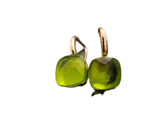 Z5034 - SQUARE CUSHION CUT EARRINGS WITH GREEN STONE.png