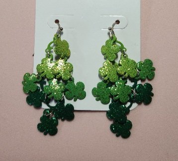SHAMROCK DANGLE EARRINGS