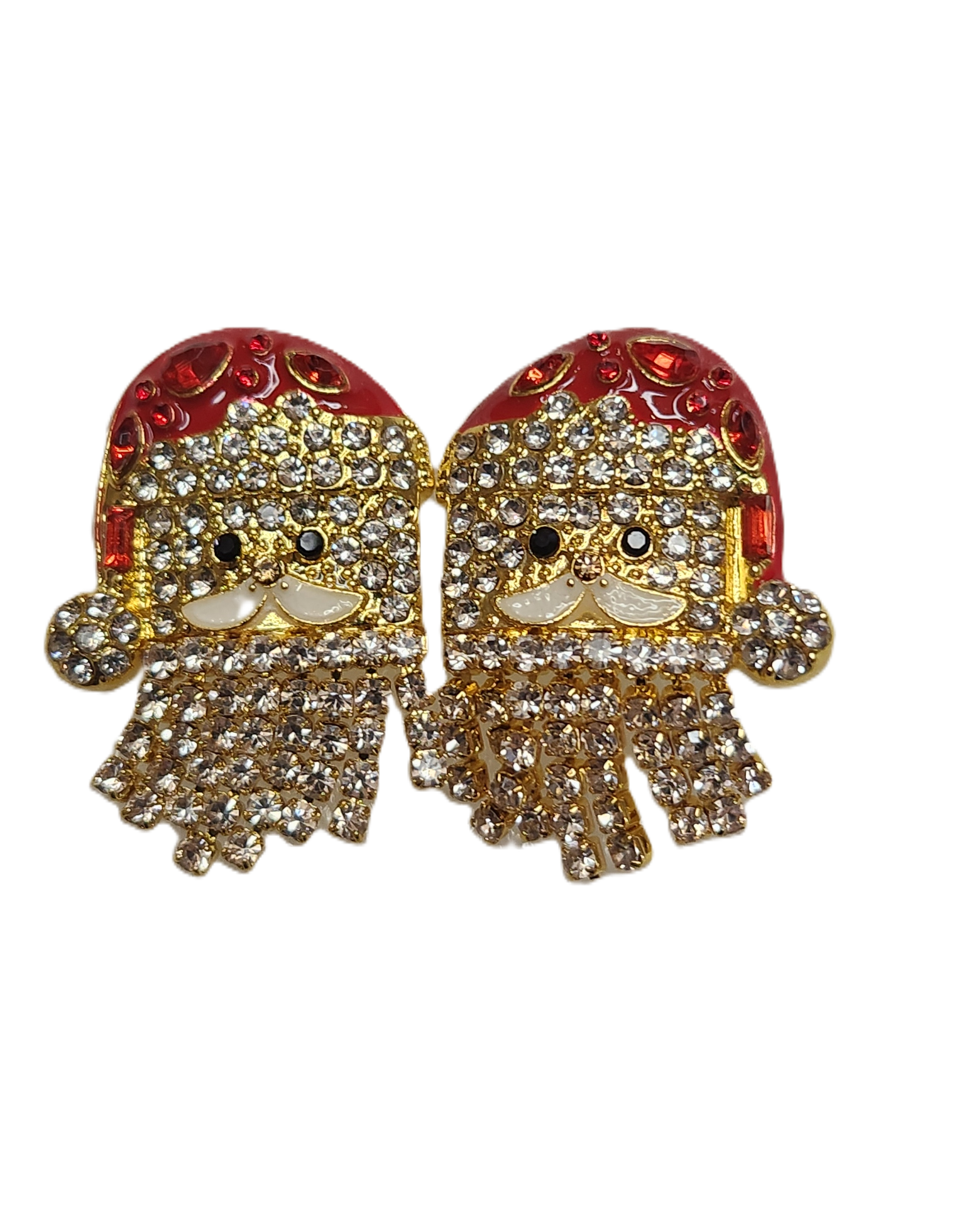 SANTA EARRINGS WITH GEMS