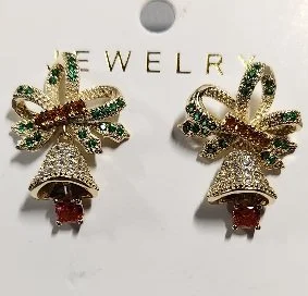 GOLD TONE JINGLE BELL EARRINGS