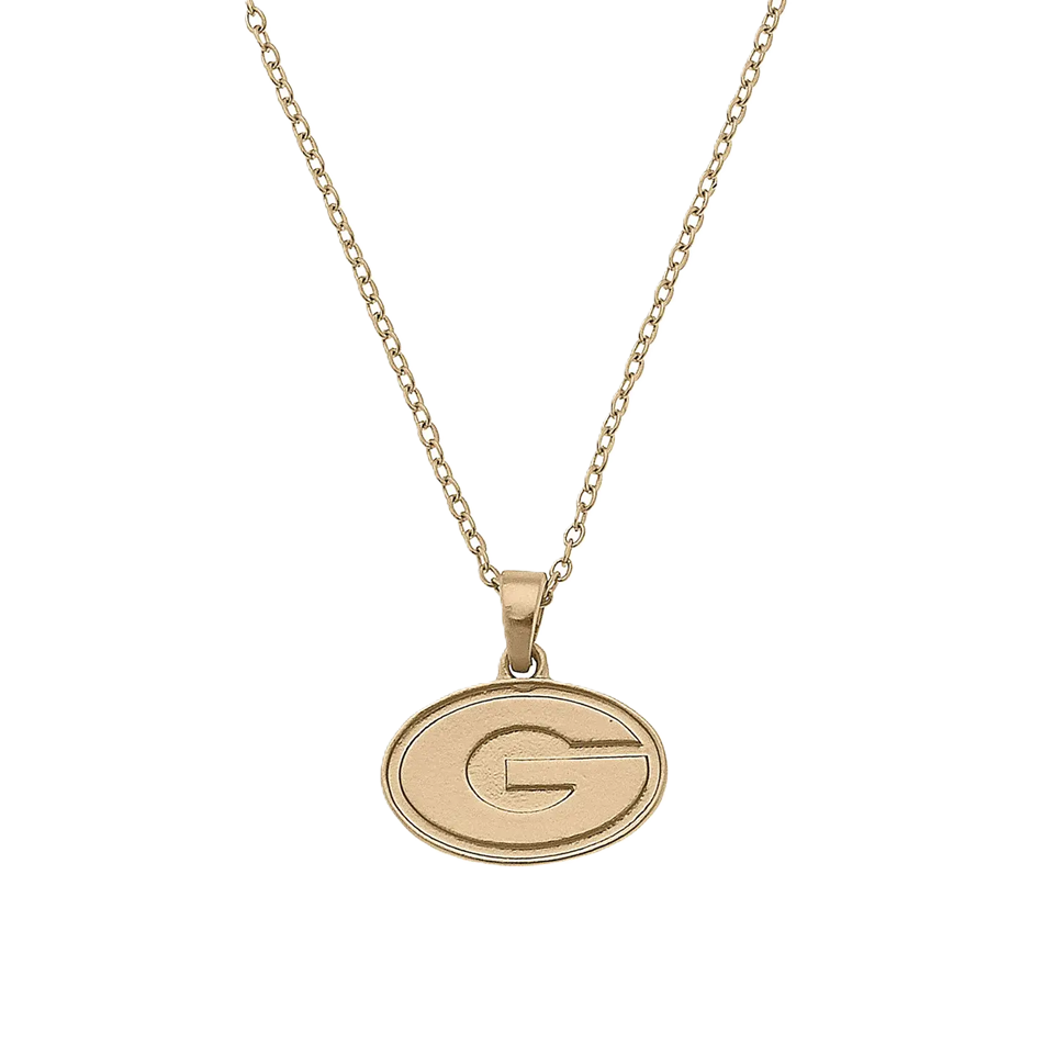 E7207 - GEORGIA BULLDOGS 24K GOLD PLATED PENDANT NECKLACE.png
